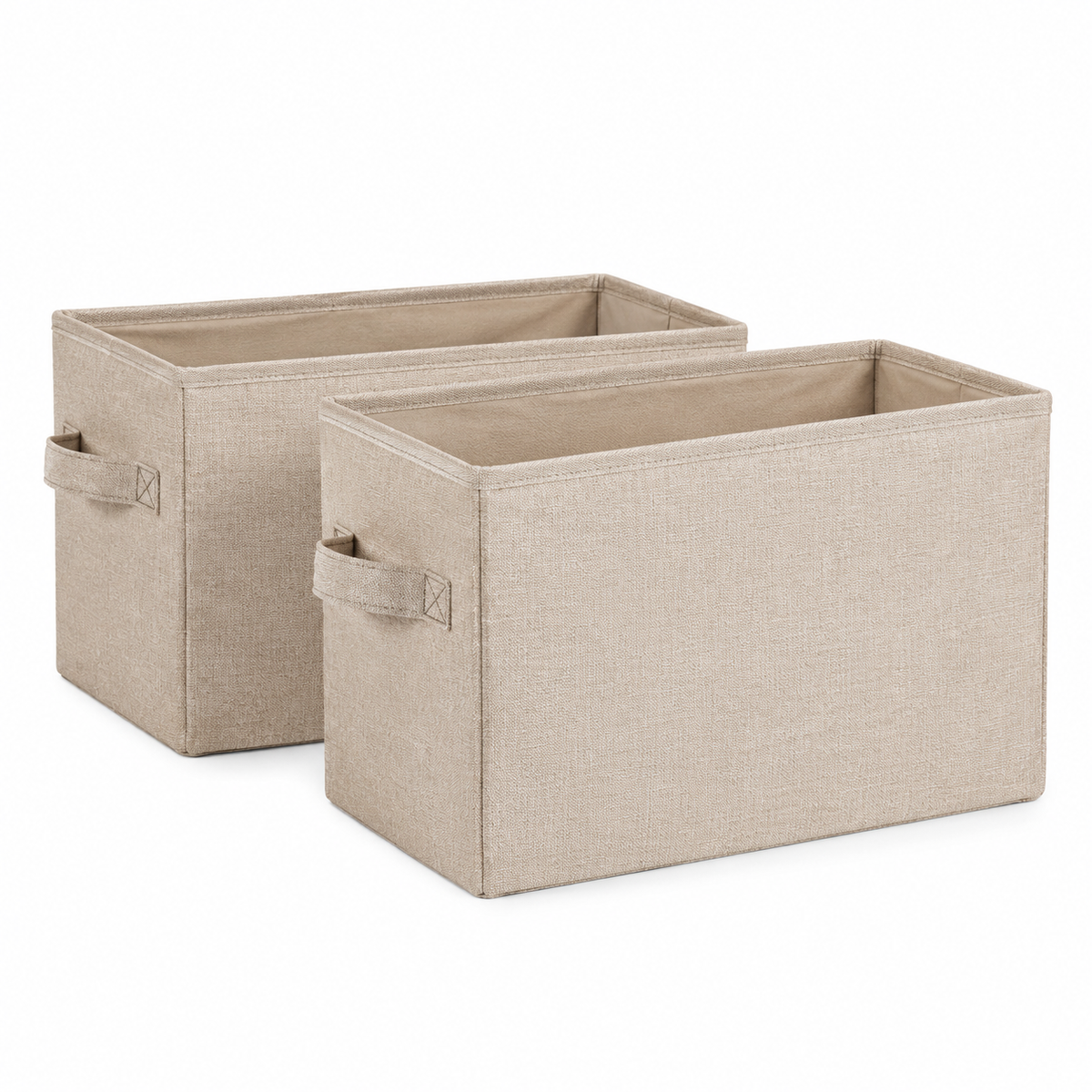Faltbare Stoffkörbe im 2er-Set – 36 × 26 × 24 cm