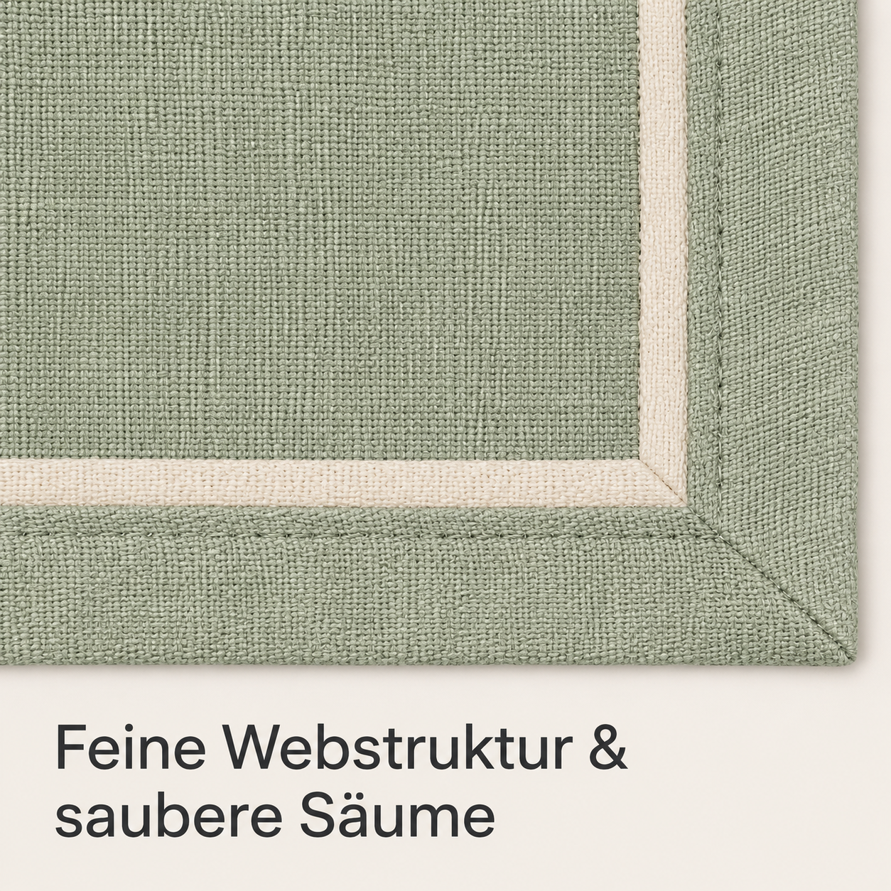 Tischsets in Salbeigrün im 4er-Set – 45 × 32 cm