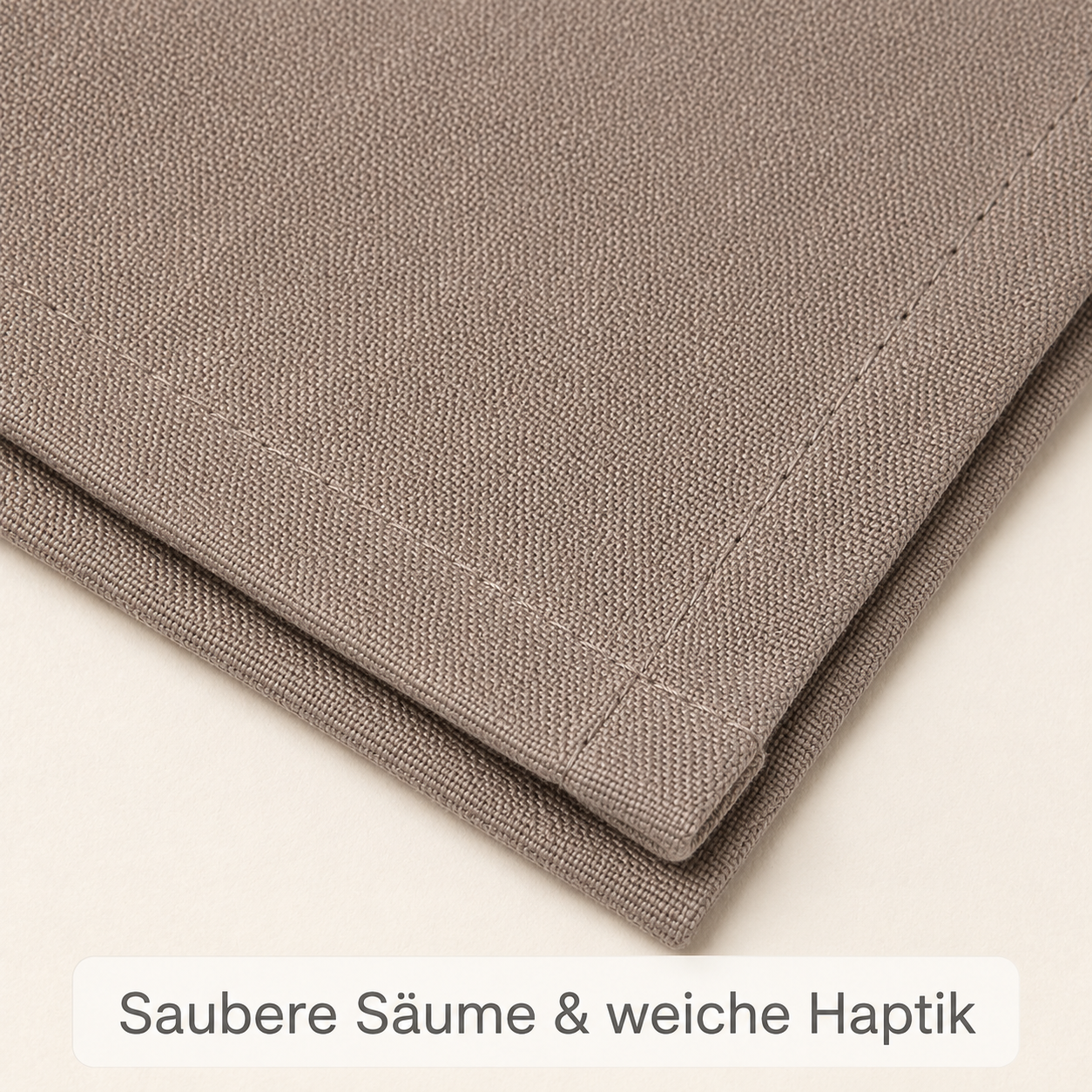 Stoffservietten in Taupe im 4er-Set – 40 × 40 cm