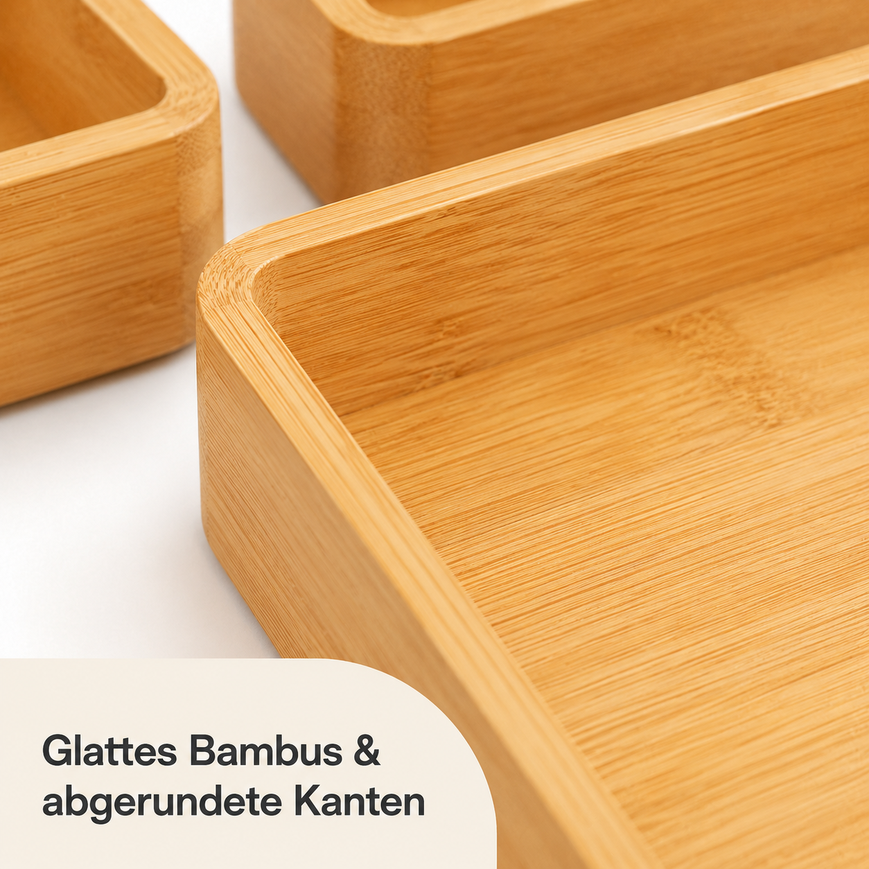 Bambus-Schubladenorganizer im 6er-Set