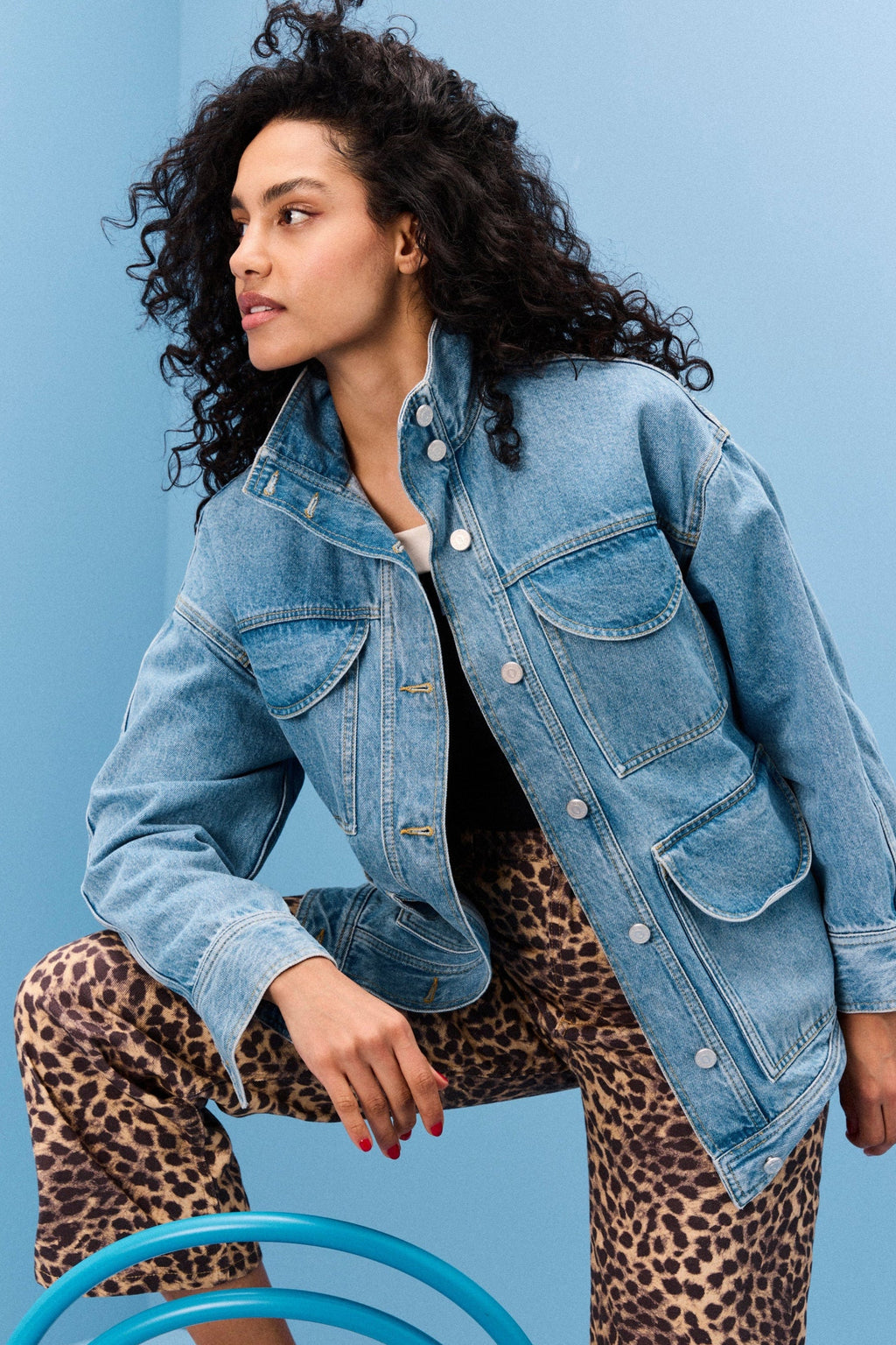 VESTE MAX LIGHT BLUE