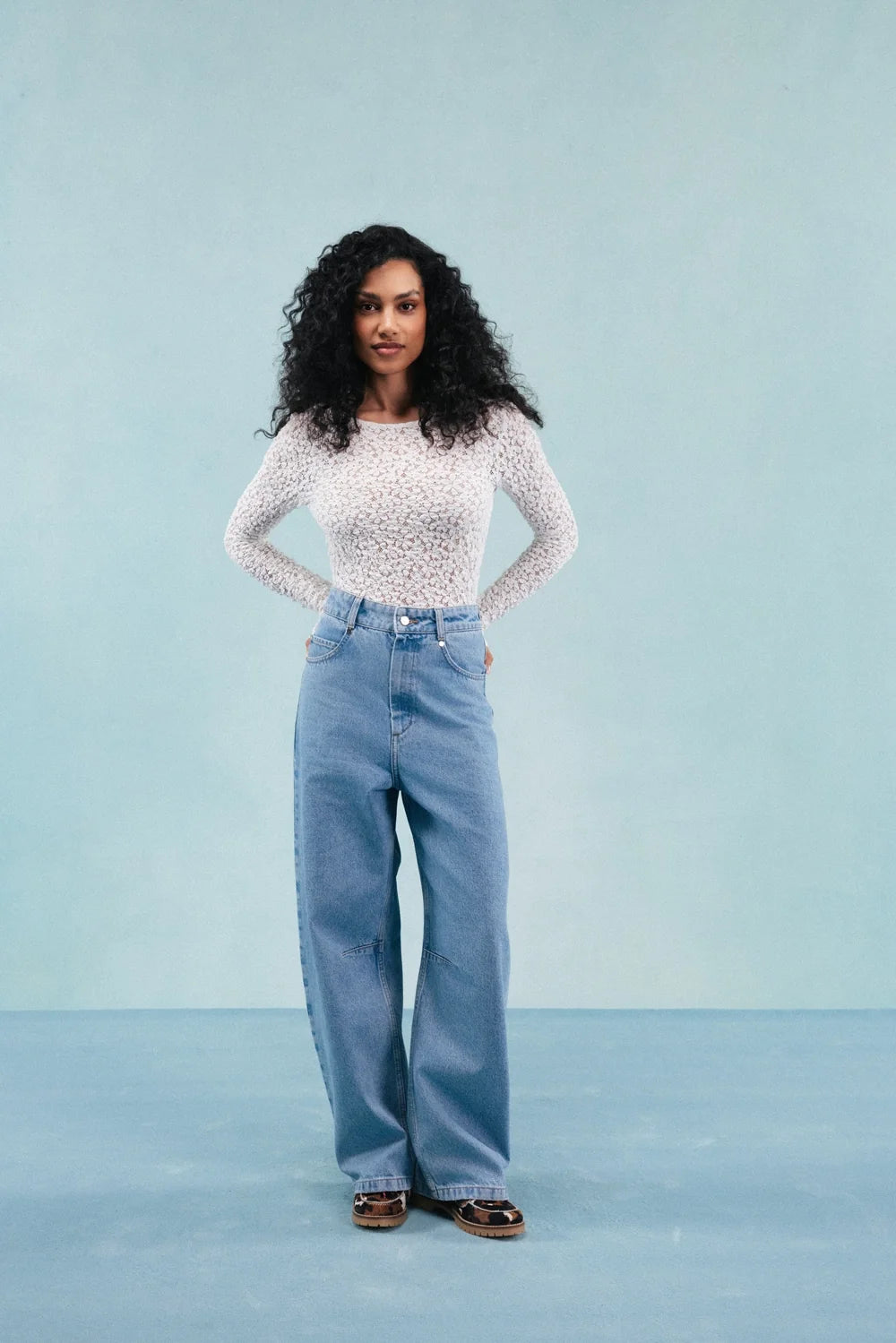 TOP PENNYLI CROCHET BLANC
