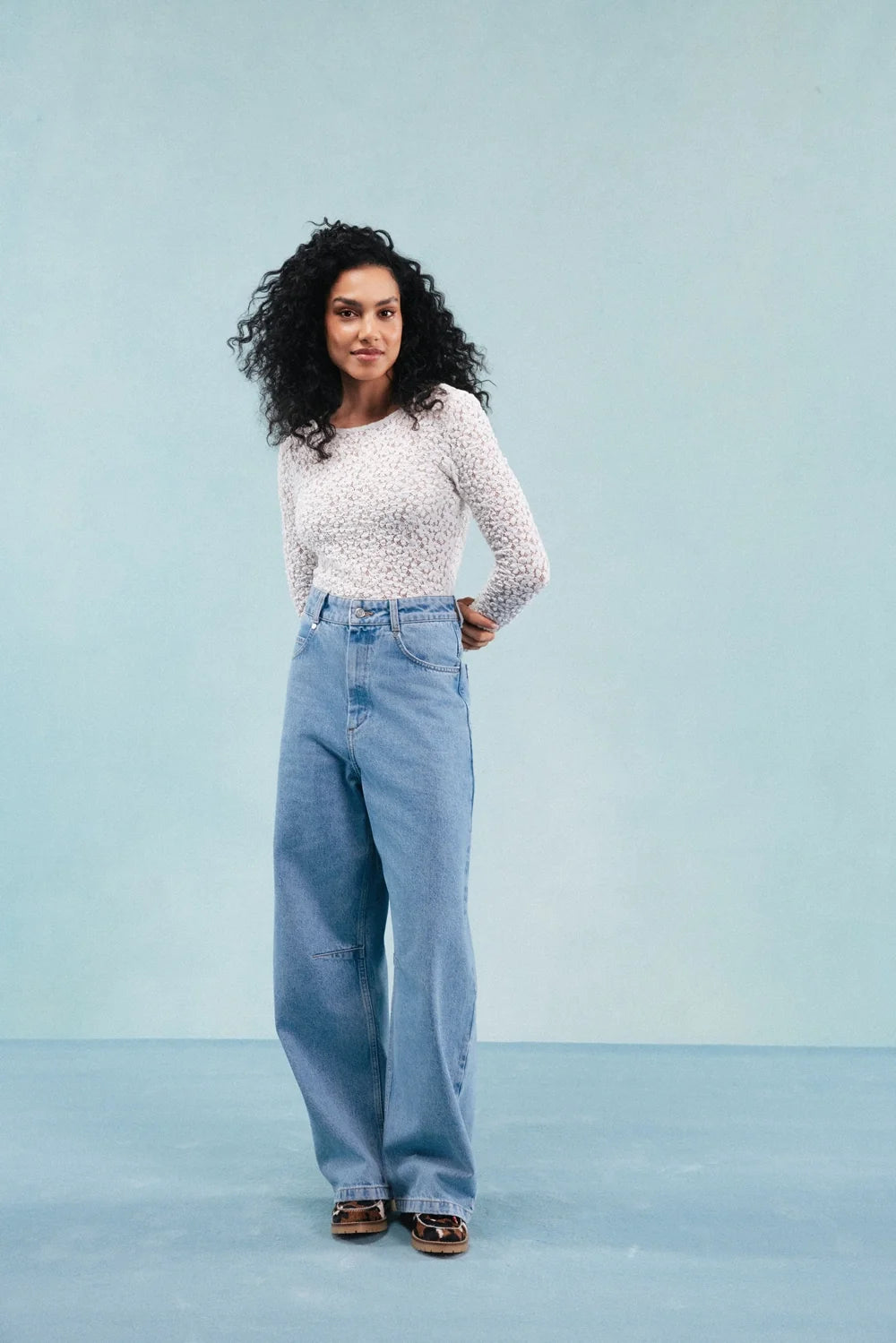 TOP PENNYLI CROCHET BLANC