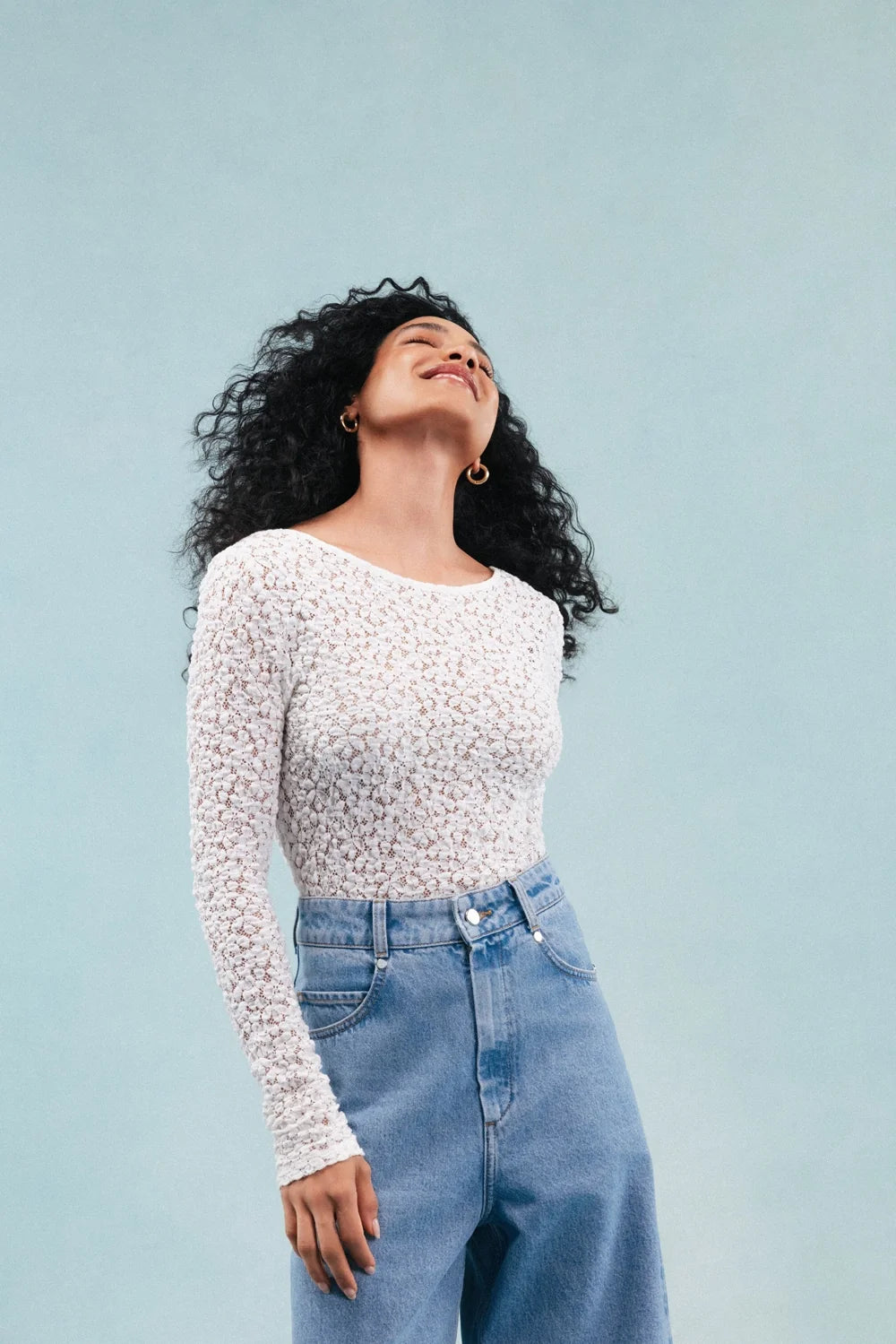 TOP PENNYLI CROCHET BLANC