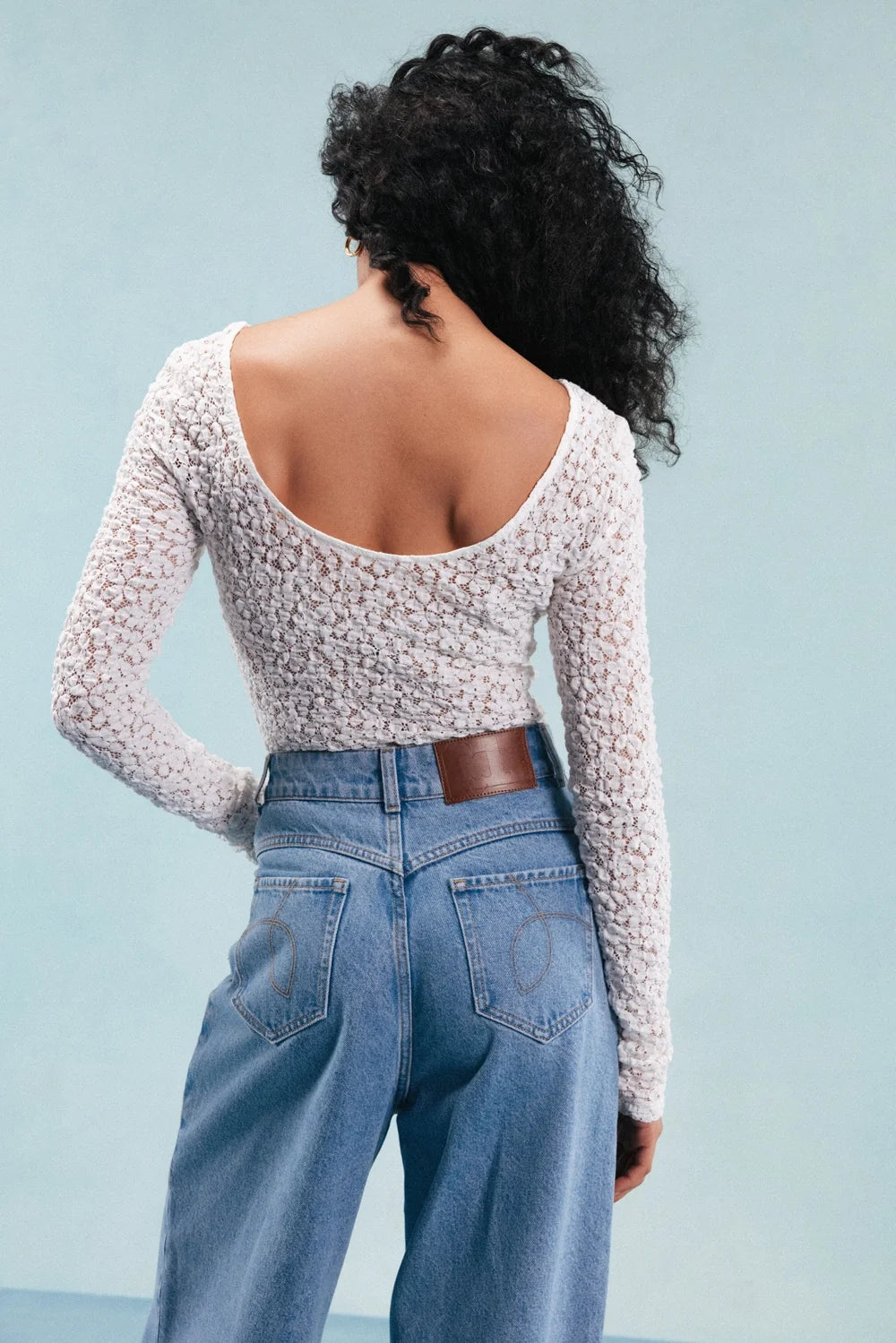 TOP PENNYLI CROCHET BLANC