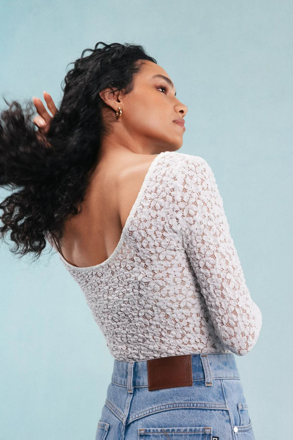 TOP PENNYLI CROCHET BLANC