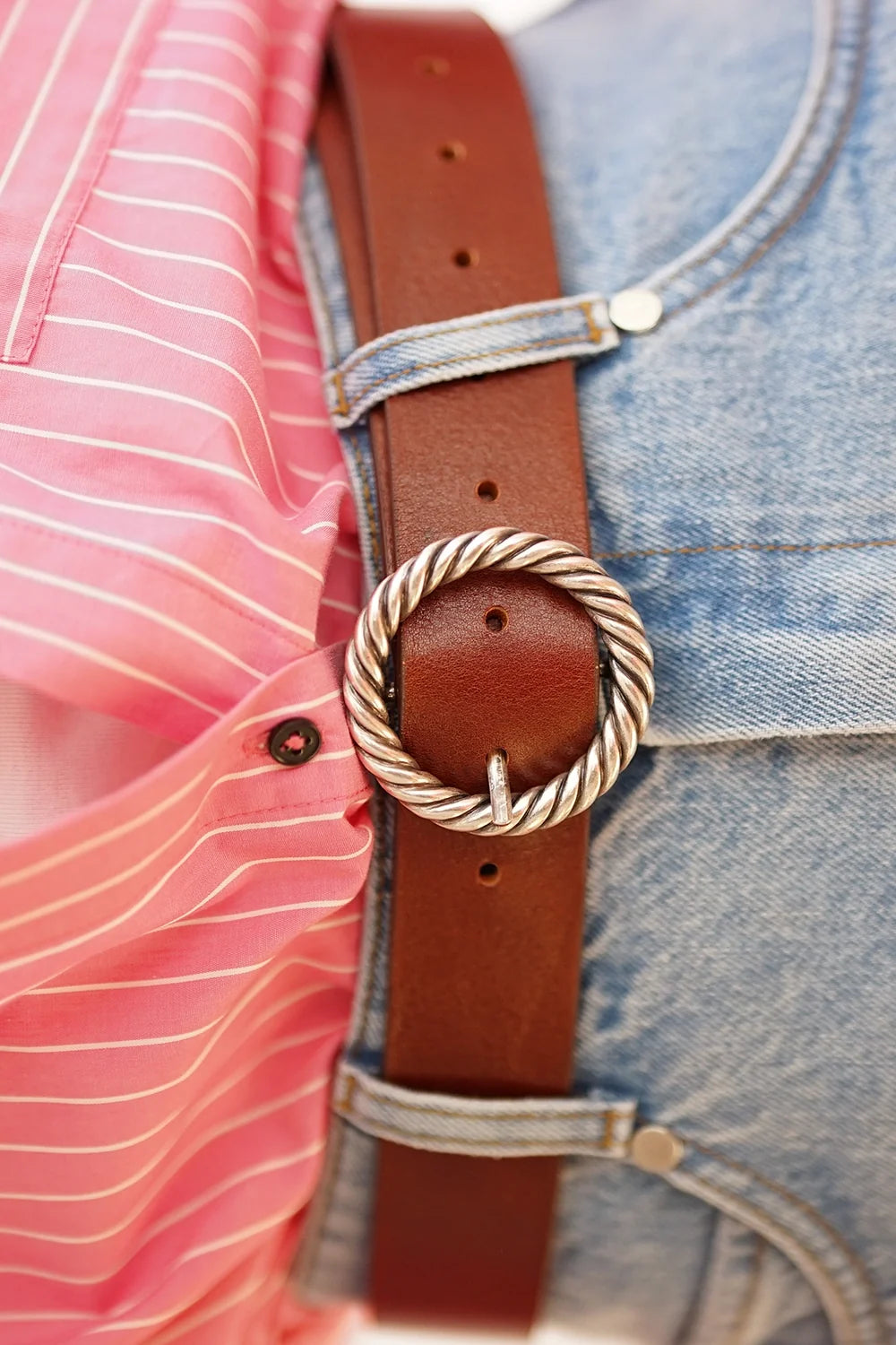 CEINTURE TORSADE MARRON
